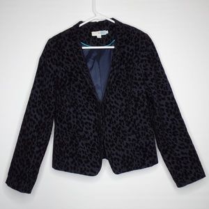 BODEN | Animal Print Burnout Velvet Blazer